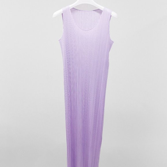 Issey Miyake Dresses & Skirts - SOLD Pleats Please Issey Miyake Lavender Tank Dress